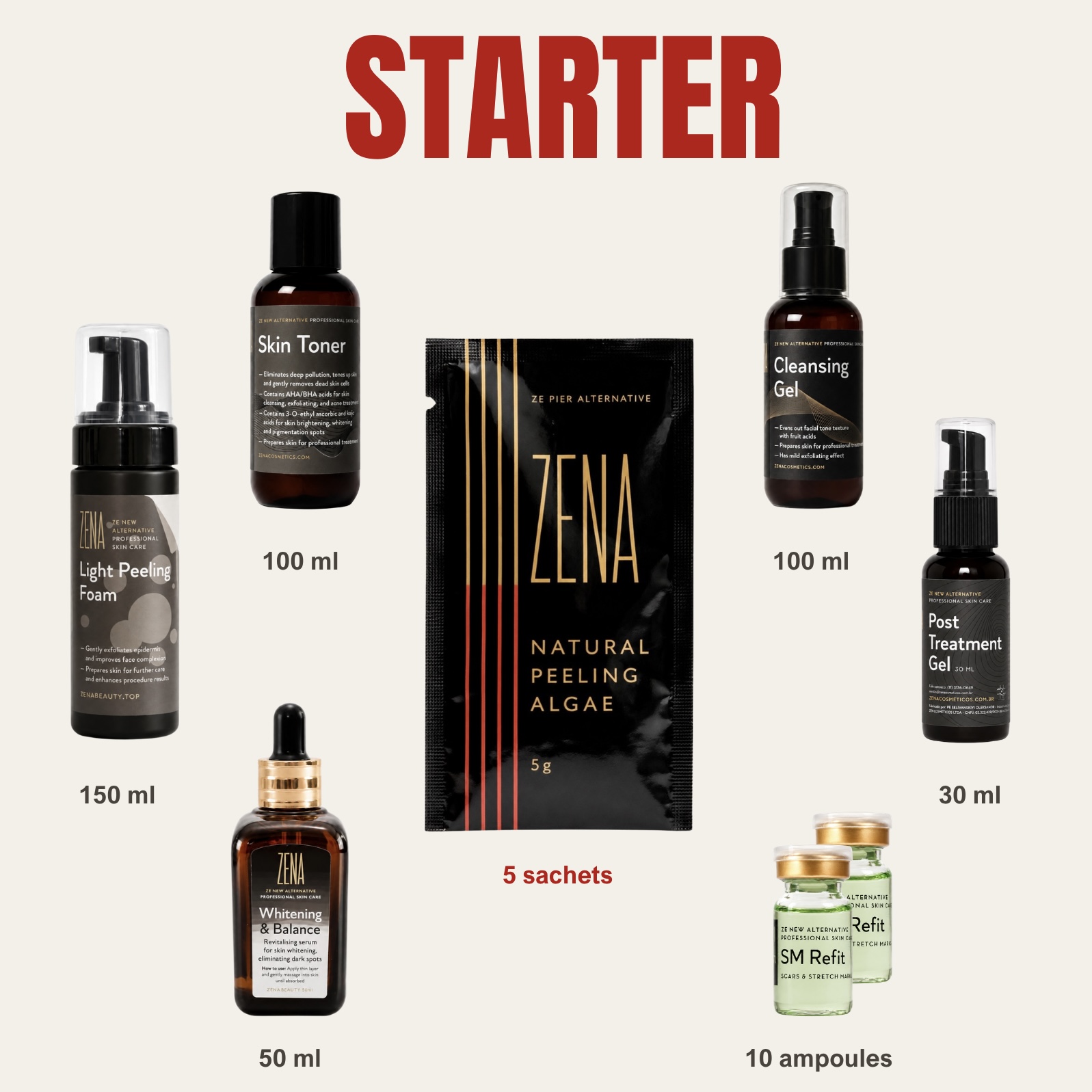 Algae Peeling Starter Kit STANDART + online training ~ ZENA